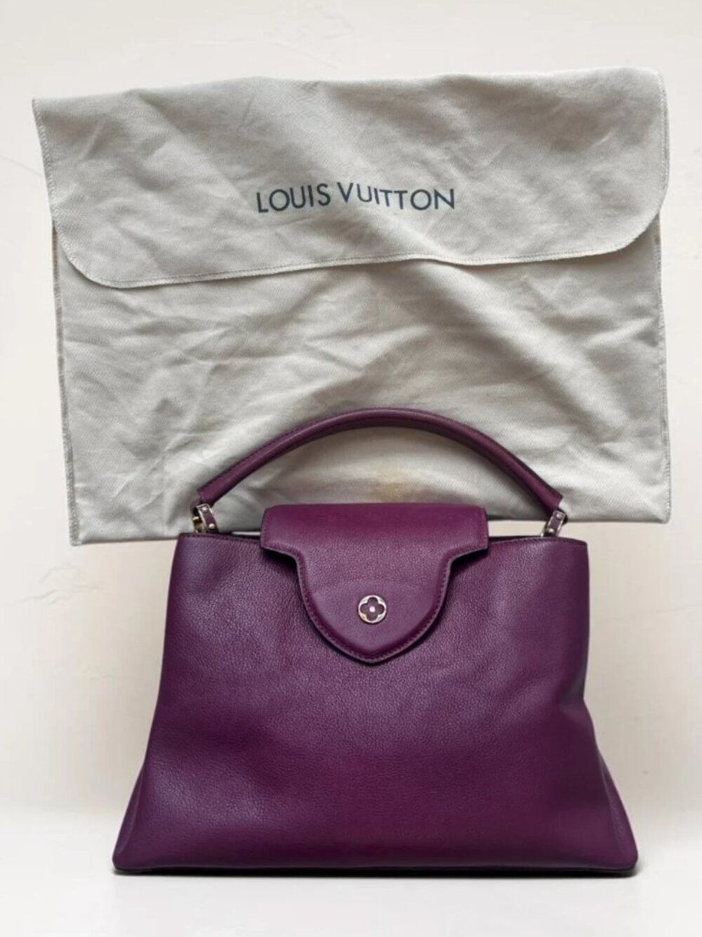 Louis Vuitton Capucines MM Bag – Berry / Plum Leather 🍇